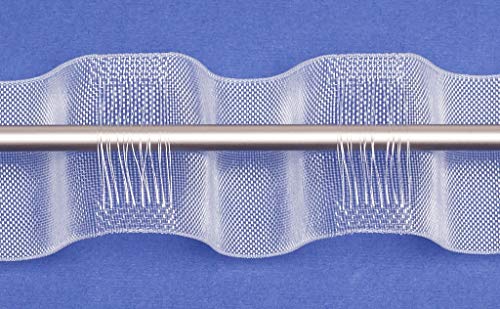 Bandex Stegband, Gardinenband, Gardinenzubehör - Stoffverhältnis Variabel - Farbe Transparent - 5 m - L - 001 von Bandex