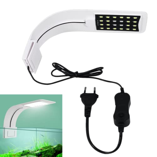 10W LED Aquarium Licht Beleuchtung Kompakte Aquarienleuchte, Wasserdicht Wasserdicht Wasserpflanzenbeleuchtung mit Clip Aquarium Lampe Weiß und Blau Licht, Fische Tank Beleuchtung für Aquarium von bangminda