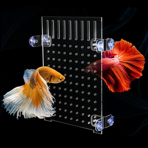 Aquarium Trennwand Aquarium Tank Trennung Brett Aquarium Isolation Acryl Gitter Fisch Tank Isolation Divider Fischseparator Transparente Platte mit Aquarium Divider Saugnap für Aquarium (40x30cm) von bangminda