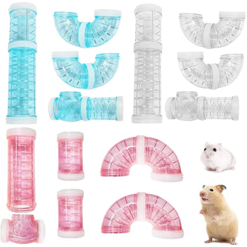 Hamster Röhren Röhren für den Tunnel Hamster DIY Tunnel Spielzeug Set Transparentes Verbindung Spur für Kleine Tierkäfig Externe Zubehör DIY Hamster Tunnel Modul von bangminda