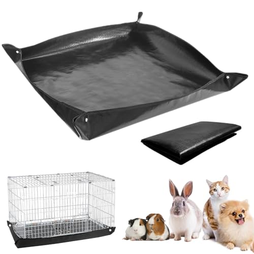 bangminda 150x150 cm wasserdichte Haustier-Laufgittermatte Meerschweinchen Wasserdicht Plane Unterlage für Meerschweinchenkäfig wiederverwendbar Bettwäsche Käfige Liner PIPI Pads Matte für Kaninchen von bangminda