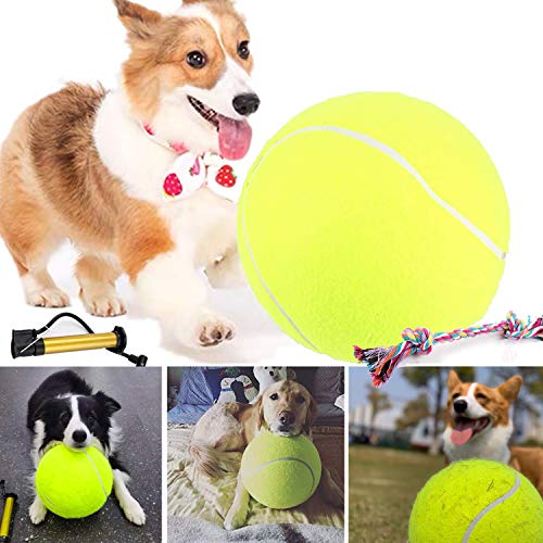 bangminda Große Tennisball für Hunde Haustiere, 9,5 Zoll Hundebälle für Hunde 24cm Pielzeug für Haustier Training Outdoor Sport von bangminda