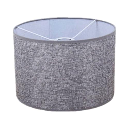 bangminda Stoff Lampenschirm Hängelampe für Tischlampe Stehlampe Hängelampe Leinen Stoff Lampenschirm für Wandlampe Nachttischlampe 26x26x19 cm, Grau von bangminda