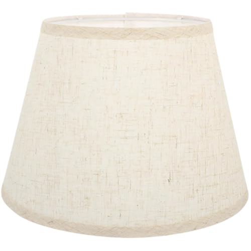 bangminda Stoff Lampenschirm Ø 30cm E27 Mittlerer Trommel Lampenschirm für Tischlampe Pendelleuchte Stehlampe Nachttis, Leinen von bangminda