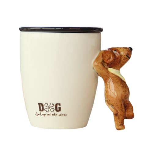 Becher mit Tier im Inneren 3D Kaffee süße Tassen Hund Esel Affe personalisierte Tier, Neuheit lustige Becher Geschenk für Frauen Männer Geburtstag Weihnachten Valentinstag von bangyao