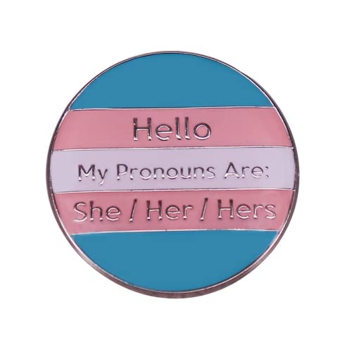 bangyao LGBTQ Accessoires Trans Pride Pins''Meine Pronomen sind: .'' Transgender-Sachen Bisexuell Homosexuell Lesben Flagge Pins Geschenke für Paare Valentinstag von bangyao
