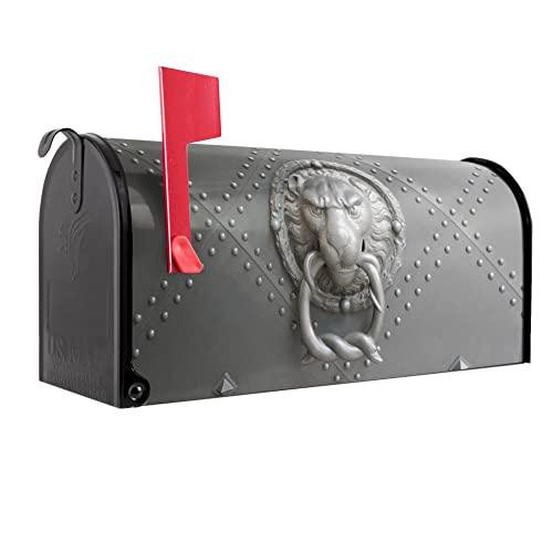 banjado® Amerikanischer Briefkasten - US Mailbox/Letterbox mit Motiv Eisentor 51x22x17cm - Postkasten Stahl aus Amerika – Briefkasten amerikanisch pulverbeschichtet von banjado