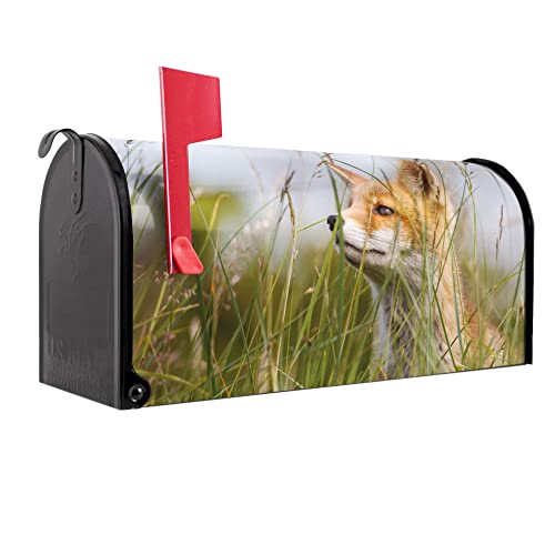 banjado® Amerikanischer Briefkasten - US Mailbox/Letterbox mit Motiv Fuchs 51x22x17cm - Postkasten Stahl aus Amerika – Briefkasten amerikanisch pulverbeschichtet von banjado