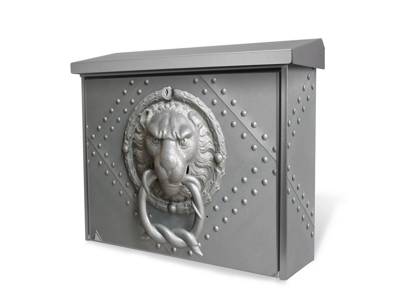 banjado Wandbriefkasten Edelstahl Eisentor (Wandbriefkasten, ohne Zeitungsfach), 31,5 x 38 x 12 cm von banjado