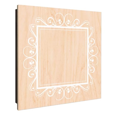 banjado Design Schlüsselkasten Holz für 50 Schlüssel - Schlüsselbox mit bedruckter Holzfront - Korpus schwarz Scharnier rechts 30 x 30cm groß - Schlüsselaufbewahrung Motiv Zierrahmen Grau-Weiß banjado Design Schlüsselkasten Holz für 50 Schlüssel - Schlüsselbox mit bedruckter Holzfront - Korpus schwarz Scharnier rechts 30 x 30cm groß - Schlüsselaufbewahrung Motiv Zierrahmen Grau-Weiß von banjado