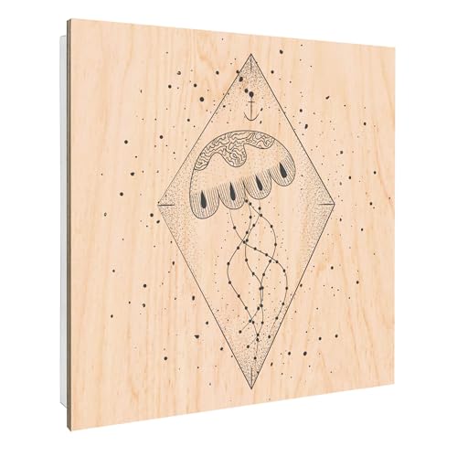 banjado Design Schlüsselkasten Holz für 50 Schlüssel - Schlüsselbox mit bedruckter Holzfront - Korpus weiß 30 x 30cm groß - Schlüsselaufbewahrung mit Motiv Quallenprisma 2 banjado Design Schlüsselkasten Holz für 50 Schlüssel - Schlüsselbox mit bedruckter Holzfront - Korpus weiß 30 x 30cm groß - Schlüsselaufbewahrung mit Motiv Quallenprisma 2 von banjado