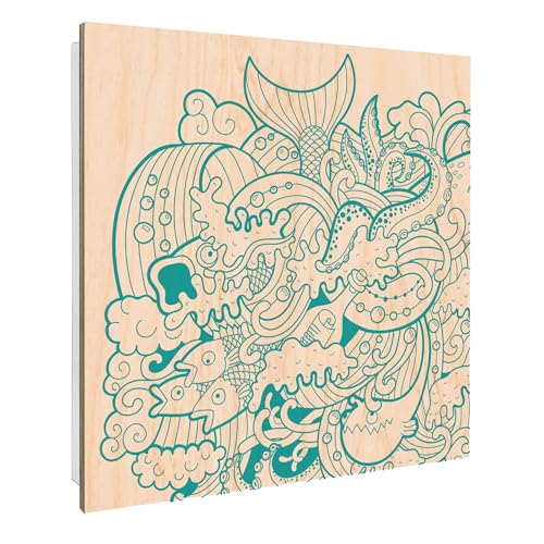 banjado Design Schlüsselkasten Holz für 50 Schlüssel - Schlüsselbox mit bedruckter Holzfront - Korpus weiß 30 x 30cm groß - Schlüsselaufbewahrung mit Motiv Tiefsee banjado Design Schlüsselkasten Holz für 50 Schlüssel - Schlüsselbox mit bedruckter Holzfront - Korpus weiß 30 x 30cm groß - Schlüsselaufbewahrung mit Motiv Tiefsee von banjado
