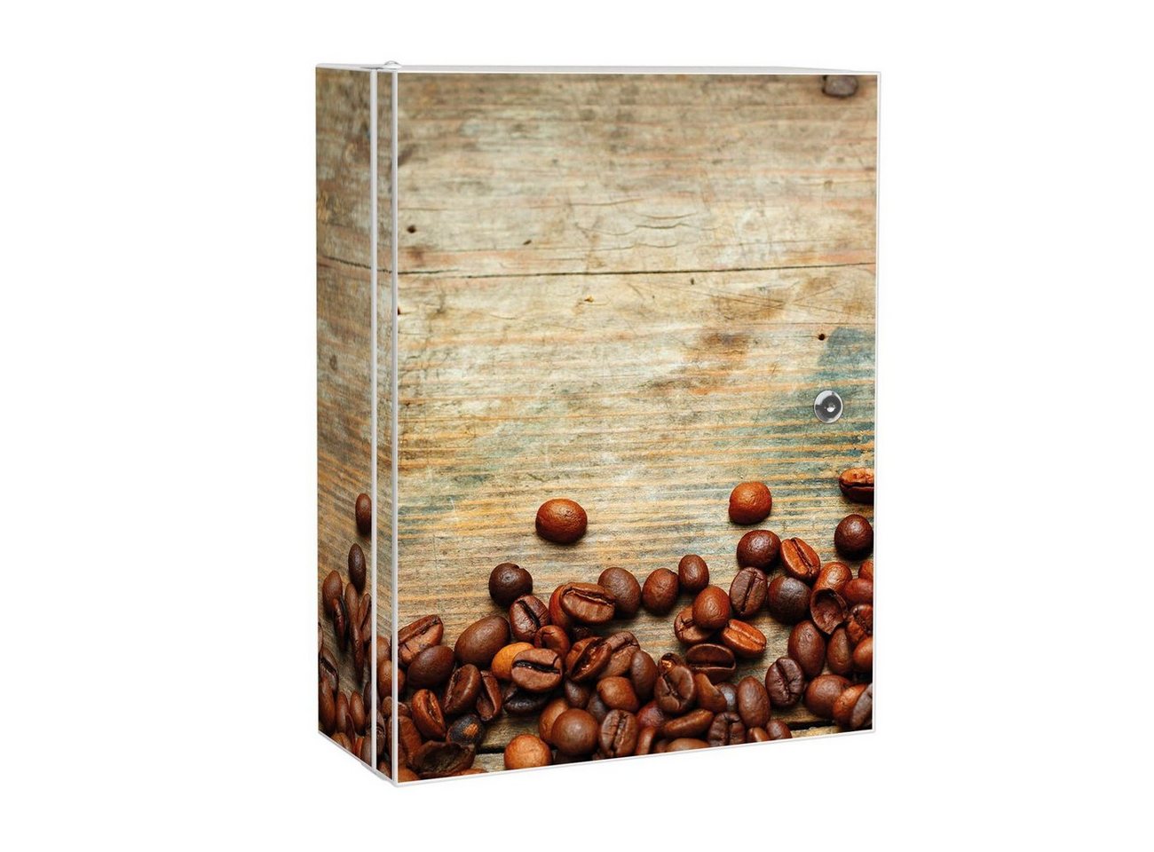 banjado Medizinschrank Stahl Kaffeebohnen (abschließbar, 3 große und 2 kleine Fächer) 35 x 46 x 15cm von banjado