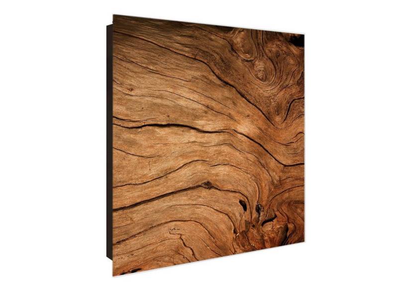 banjado Schlüsselkasten Glas Trockenes Holz (Stahl Gehäuse, mit 50 Haken), 30 x 30 x 5 cm von banjado
