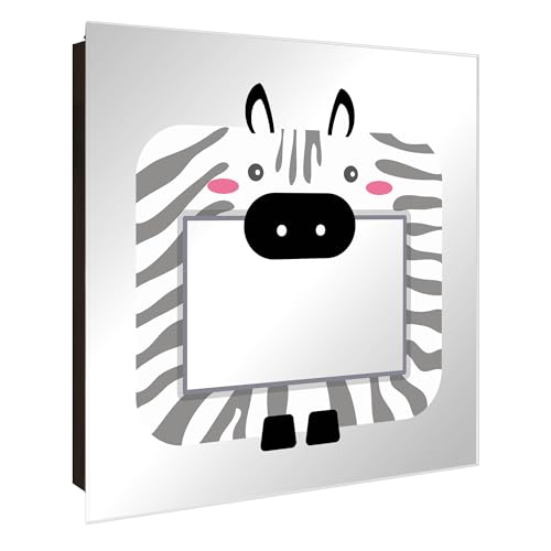 banjado Schlüsselkasten mit Spiegelfront - Schlüsselbox 30cm x 30cm mit 50 Haken - Korpus schwarz Scharnier rechts -Schlüsselkasten modern für Schlüsselaufbewahrung - Motiv Zebra Bilderrahmen banjado Schlüsselkasten mit Spiegelfront - Schlüsselbox 30cm x 30cm mit 50 Haken - Korpus schwarz Scharnier rechts -Schlüsselkasten modern für Schlüsselaufbewahrung - Motiv Zebra Bilderrahmen von banjado