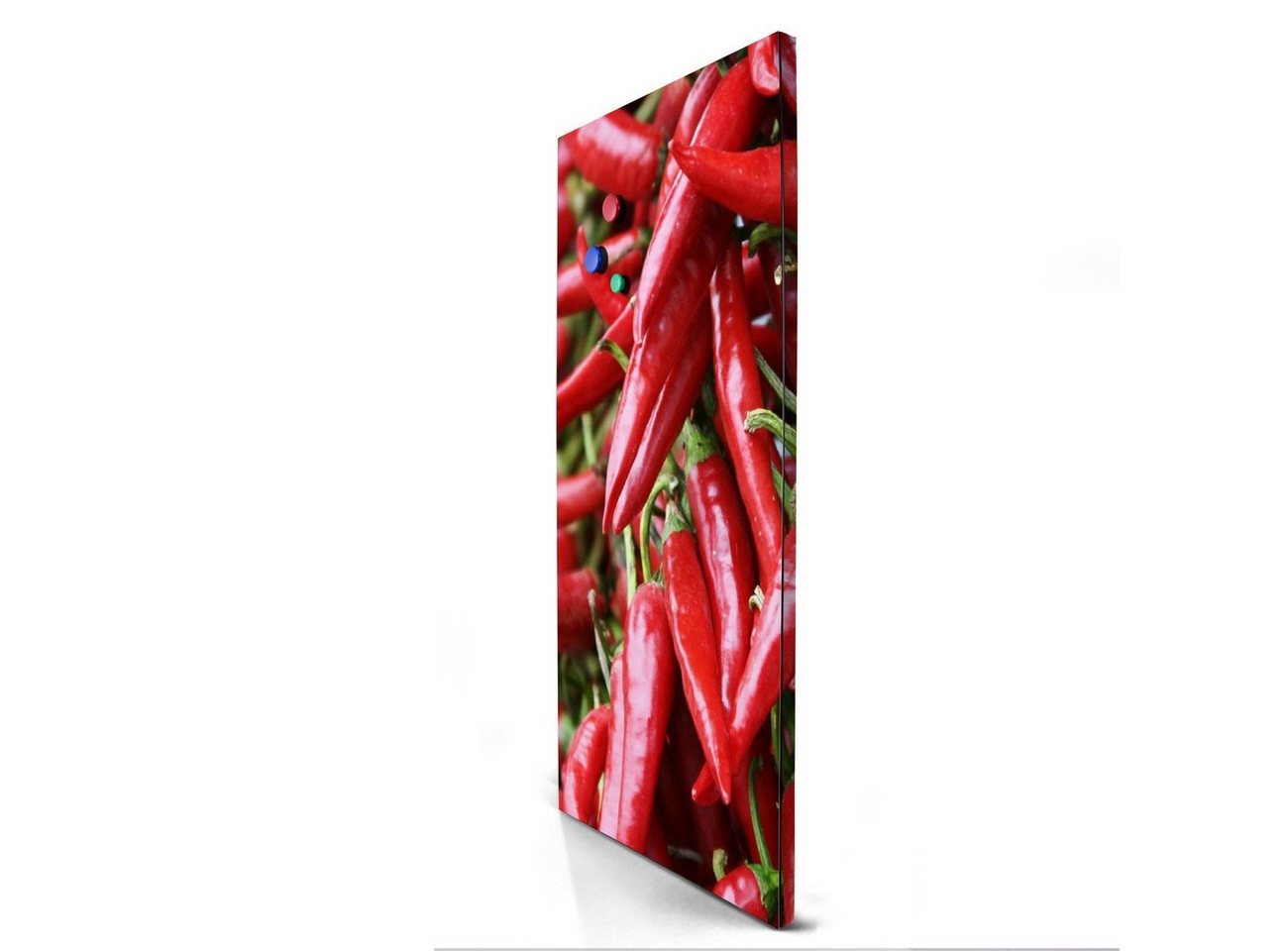 banjado Wandtafel Stahl Chilli, (inkl. 4 Magnete, Stahlmagnettafel) von banjado