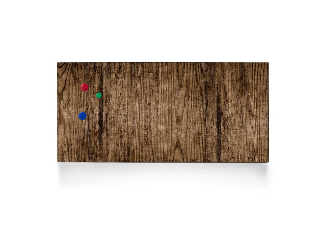 banjado Wandtafel Stahl Maserung Dunkel, (inkl. 4 Magnete, Stahlmagnettafel) von banjado