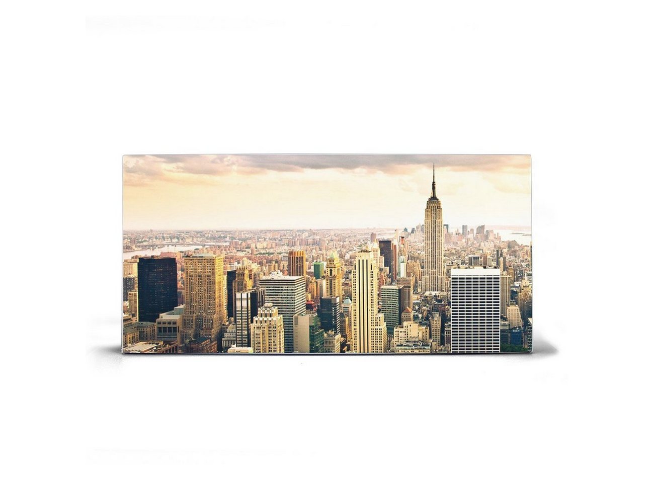 banjado Wandtafel Stahl New York City, (inkl. 4 Magnete, Stahlmagnettafel) von banjado