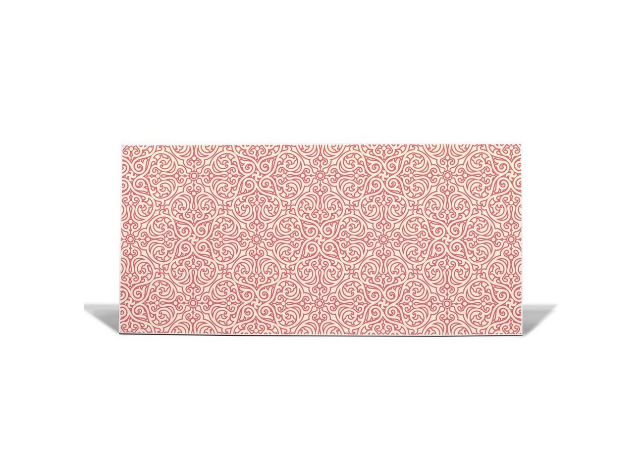 banjado Wandtafel Stahl Rosa Arabesque, (inkl. 4 Magnete, Stahlmagnettafel) von banjado