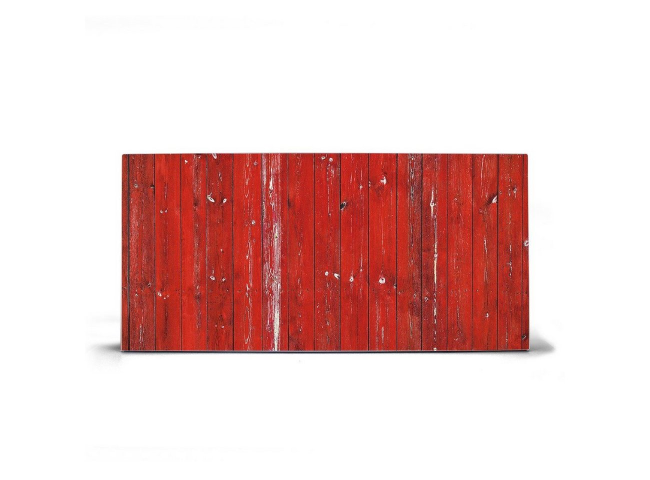 banjado Wandtafel Stahl Rote Holzlatten, (inkl. 4 Magnete, Stahlmagnettafel) von banjado