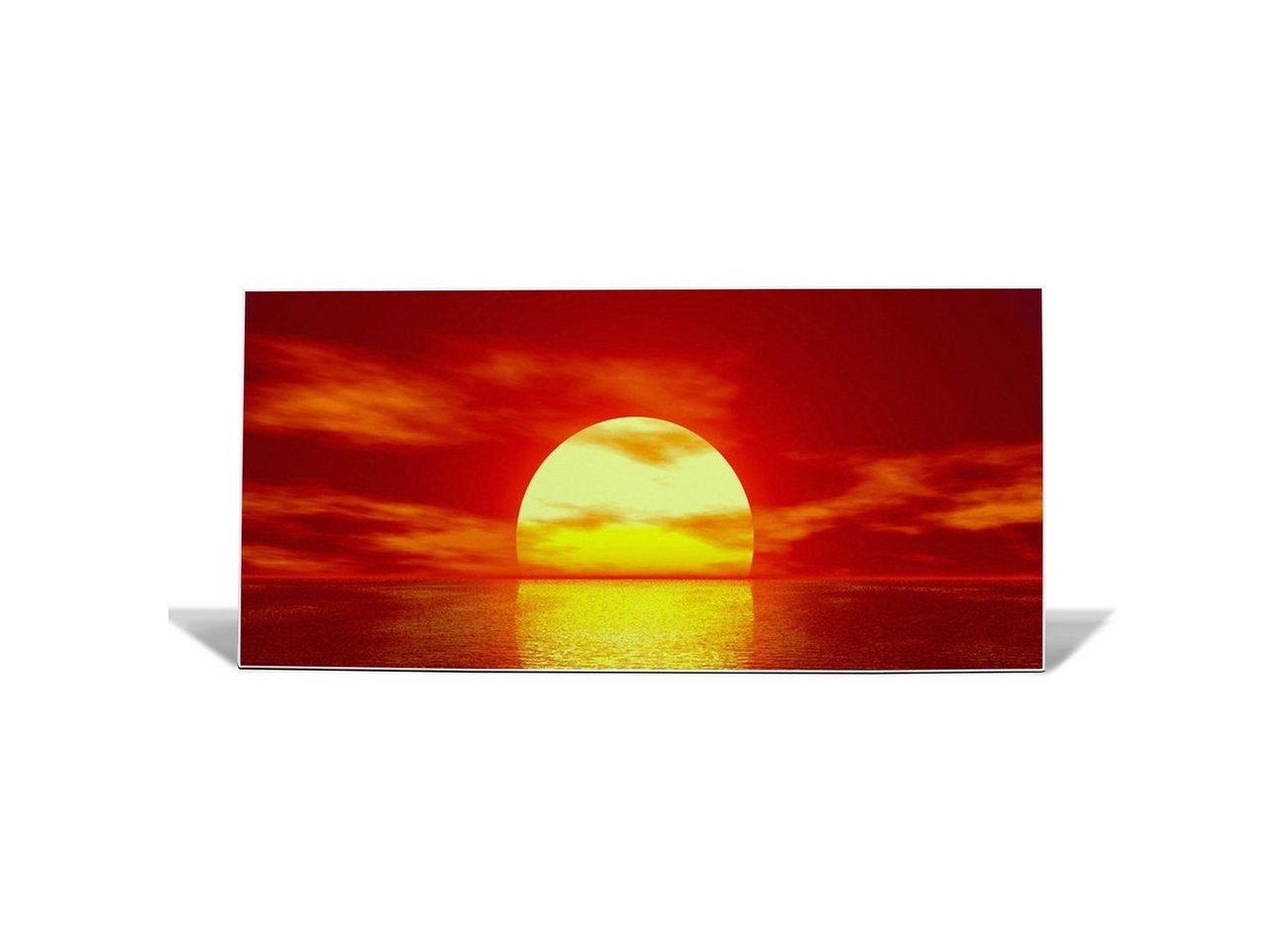 banjado Wandtafel Stahl Sonnenuntergang, (inkl. 4 Magnete, Stahlmagnettafel) von banjado