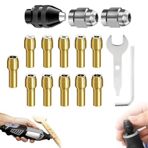 15 Stück Bohrfutter-Spannzangensatz.Bohrfutterschlüssel,Schnellspannbohrfutter,Bohrfutter Adapter,Kompatibel Mit Dremel,Schnellwechsel-Bohrfutter,Für Leichtes Zubehör, Hochgeschwindigkeitsbohrer 15 Stück Bohrfutter-Spannzangensatz.Bohrfutterschlüssel,Schnellspannbohrfutter,Bohrfutter Adapter,Kompatibel Mit Dremel,Schnellwechsel-Bohrfutter,Für Leichtes Zubehör, Hochgeschwindigkeitsbohrer von banjiabb