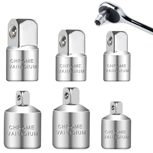 6 Stück Stecknuss Adapter,Nuss Adapter,Adapter Satz,Steckschlüssel Adapter,Stecknussadapter Set,Adapter-Set für Ratschen 1/4auf3/8,3/8auf1/4,3/8auf1/4,1/4auf3/8,1/2 auf 1/4,1/4 auf 1/2 6 Stück Stecknuss Adapter,Nuss Adapter,Adapter Satz,Steckschlüssel Adapter,Stecknussadapter Set,Adapter-Set für Ratschen 1/4auf3/8,3/8auf1/4,3/8auf1/4,1/4auf3/8,1/2 auf 1/4,1/4 auf 1/2 von banjiabb