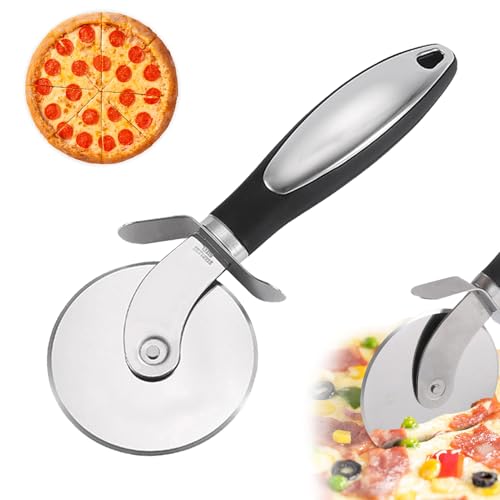 Pizzaschneider,Pizzaroller,Pizza Cutter,Pizza Schneider,Pizza Roller,Premium Pizzaschneider,Pizzaroller aus Edelstahl,Superscharfer Pizzaschneider,Leicht zu schneiden und zu reinigen von banjiabb