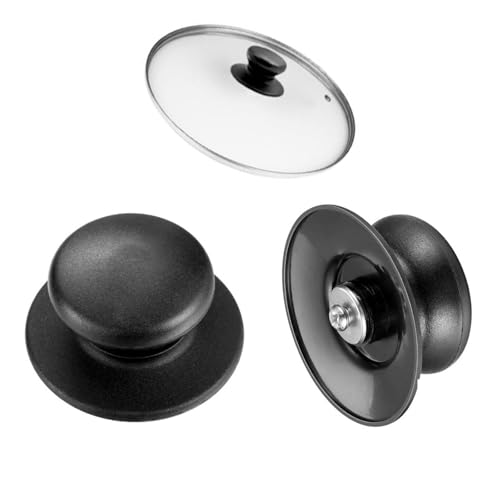 banjiabb 2 Stück Topfdeckelgriff,Topfgriffe,Topfdeckel Griff Universal,Ersatzteile Für Deckel,Topfgriff,Topfdeckelknopf,Topfdeckelgriff Ersatz,Deckelknopf,für Topfdeckel, Ersatzknöpfe, Kasserolle von banjiabb