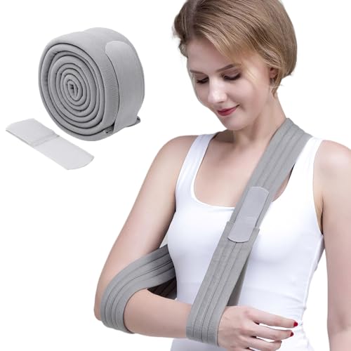 banjiabb Armschlinge,Armschlinge Linker Arm,Armschlinge Rechter Arm,Armschlinge Kinder,Armschlinge Schulter Links und Rechts,für Gebrochenes Handgelenk, Ellbogen, Arm, Ausgerenkte Schulter(Grau) von banjiabb