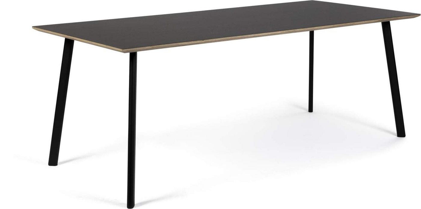 banne Esstisch Esstisch 200 x 90 cm von banne mit Linoleum Platte in Objektqualität Farbe NERO 4023 banne Esstisch Esstisch 200 x 90 cm von banne mit Linoleum Platte in Objektqualität Farbe NERO 4023 von banne
