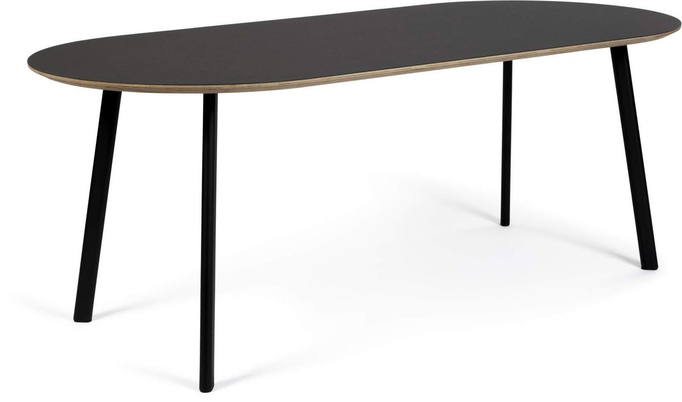 banne Esstisch Esstisch OVAL NERO 200 x 90 cm von banne mit Linoleum Platte schwarz 4023 in Objektqualität banne Esstisch Esstisch OVAL NERO 200 x 90 cm von banne mit Linoleum Platte schwarz 4023 in Objektqualität von banne