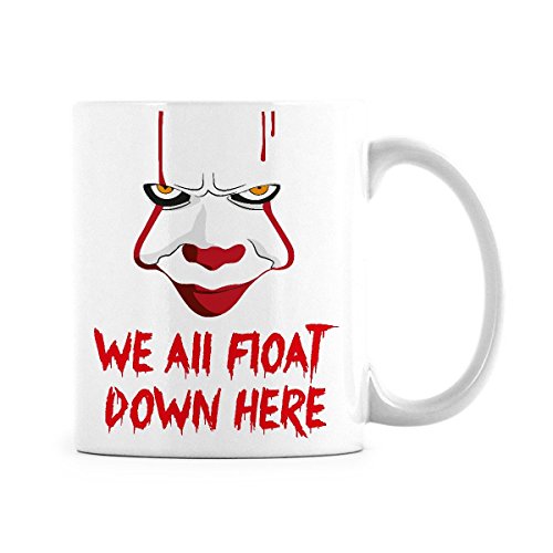 Pennywise 2017 Tasse IT Clown-Kaffeetassen We All Float Down Here, 313 ml von banytree