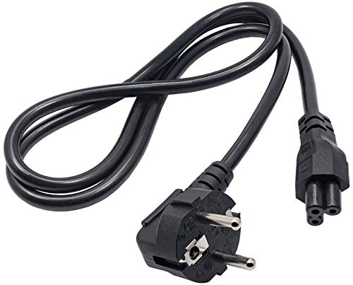 1.5M Power Cable Power Cable Protective Contact Plug Type F (CEE 7/4) 90° Angled to IEC C5 Socket 2.5 Amp Clover Leaf Coupling TV Monitor Screen Laptop Notebook Power Supply von baolongking