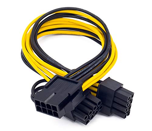 2 x 8-polige PCI-E auf 2 PCI-E 8-polig (6-polig + 2-polig) Stromkabel, Splitter PCI Express Grafikkarten-Anschluss, PC-Stromkabel, GPU-Grafikkarten-Draht, 30 cm von baolongking