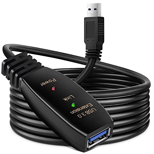 USB-Verlängerungskabel, USB 3.0, aktiver Repeater, USB-Stecker auf Buchse, mit Signalverstärkung, aktives Kabel für Drucker, Tastaturen, Spielkonsole, Lautsprecher, WLAN-Antenne (10 m) von baolongking