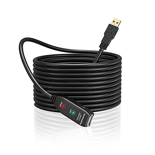 baolongking USB-Verlängerungskabel, 5 m, 10 m, 15 m, 20 m, USB 2.0, aktiver Repeater-A-Stecker auf A-Buchse, lange Kabel mit Signalverstärker (10m) von baolongking