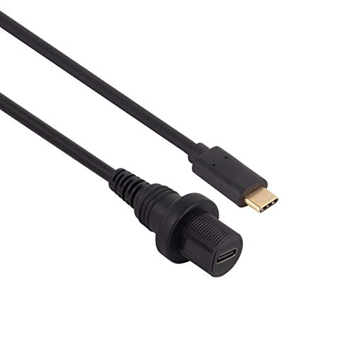 baolongking Typ C 3.0 Autohalterung bündig Kabel Typ C 3.0 Stecker auf Buchse wasserdichte Verlängerung für Auto LKW Boot Motorrad Armaturenbrett Panel - 1m baolongking Typ C 3.0 Autohalterung bündig Kabel Typ C 3.0 Stecker auf Buchse wasserdichte Verlängerung für Auto LKW Boot Motorrad Armaturenbrett Panel - 1m von baolongking