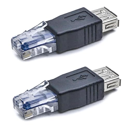 baolongking USB-auf-Ethernet-Adapter, USB-auf-RJ45-Adapter, 4er-Pack USB 2.0-Buchse auf Lan RJ45 8P8C-Stecker Crystal Ethernet 10 MB/100 MB Netzwerkadapter baolongking USB-auf-Ethernet-Adapter, USB-auf-RJ45-Adapter, 4er-Pack USB 2.0-Buchse auf Lan RJ45 8P8C-Stecker Crystal Ethernet 10 MB/100 MB Netzwerkadapter von baolongking