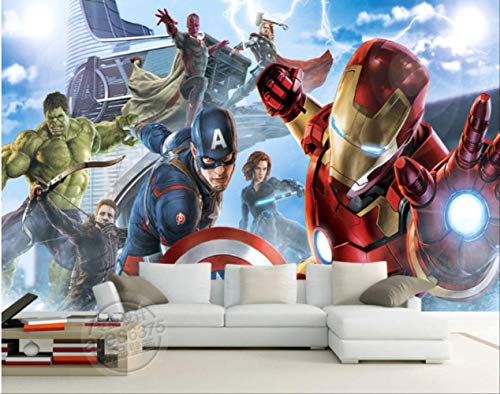 Avengers Jungen Schlafzimmer Foto Tapete Custom 3d Wandbilder Marvel Comics Tapete Kinderzimmer Interior Design Zimmer Dekor Breite 200cm * Höhe140cm pro von baoqsure
