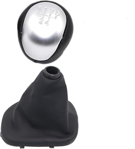 baoquan Auto-Schaltknauf 5 6 für geschwindigkeit Maunal Auto Shifter Hebel Kopf Handball für Kia für forte Koup(5 Speed Silver Pair) von baoquan
