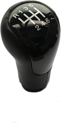 baoquan Auto-Schaltknauf Auto Griff Schaltknauf Kopf Grip Hebel für ford für fiesta MK6 2002-2008(6 Speed Black) von baoquan