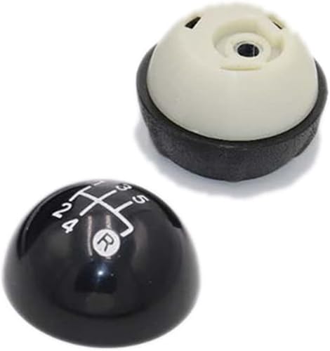 baoquan Auto-Schaltknauf Für Fiat 500 500C Sitck Kopf Leder für Glanz Schwarz Kappe Ersatz Boot Abdeckung(5 Speed Knob) von baoquan