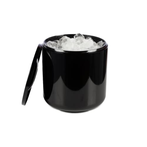 Drinkstuff Runder isolierter Eiskübel, schwarz, 4 Liter von bar@drinkstuff