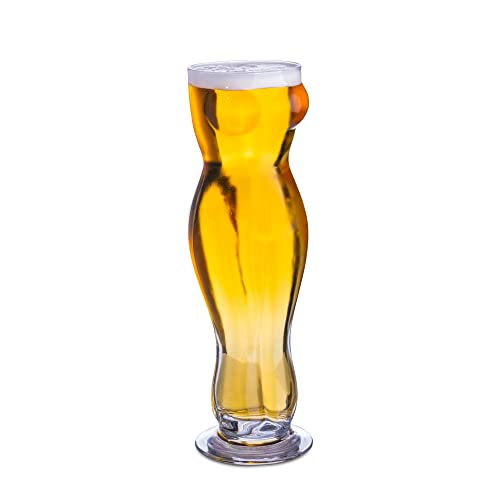 bar@drinkstuff Sexy Bierglas, 350 ml, in Geschenkbox, für Erwachsene, Geschenk für Männer von bar@drinkstuff
