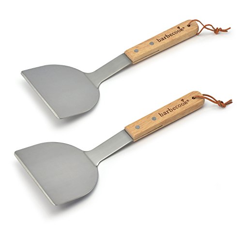 Barbecook 2 Plancha Wender spachtel set, grillzubehör, plancha, plancha grillplatte, spatel, bbq,, 31.0x12.0x8.0 cm, Silber von barbecook