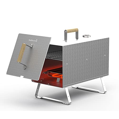 Barbecook Räucherofen elektrisch Otto 2.0 smoker elektrisch zum Warmräuchern, edelstahl, 26x26x47cm von barbecook
