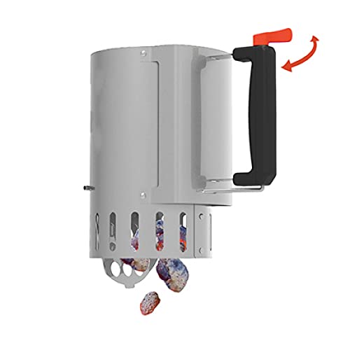Barbecook Anzuendkamin und Grillkamin aus Edelstahl fuer schnelles und sicheres Anzuenden von Holzkohle, isolierter Griff fuer sichere Nutzung, Durchmesser 16,5 cm und 27,5 cm hoch von barbecook