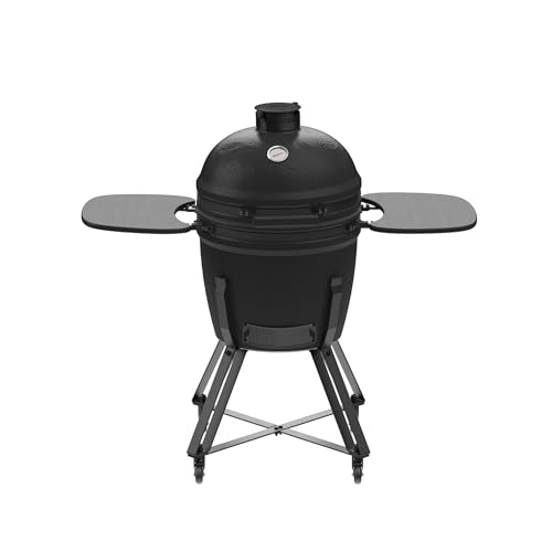 barbecook Kamado Grill Kamal 60 Keramik auf Mullitbasis, Mattschwarz, XL, 138x84x110.5cm von barbecook