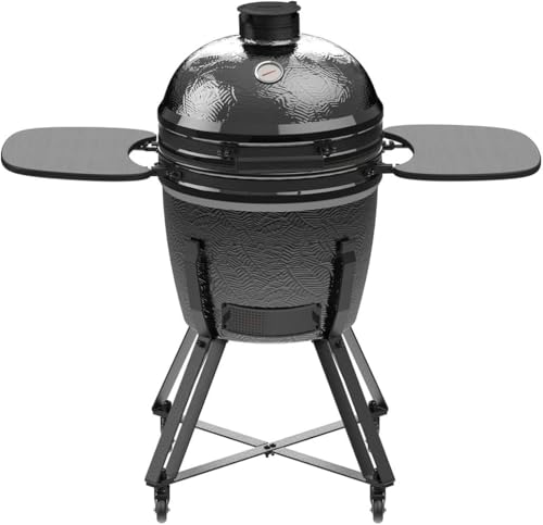 barbecook Kamado Grill Kamal 60 Keramik auf Mullitbasis, schwarz, XL, 138x84x110.5cm von barbecook